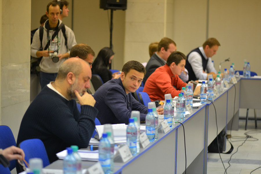 Илья Яшин на заседании Координационного Совета оппозиции © Алексей Абанин/Ridus.ru