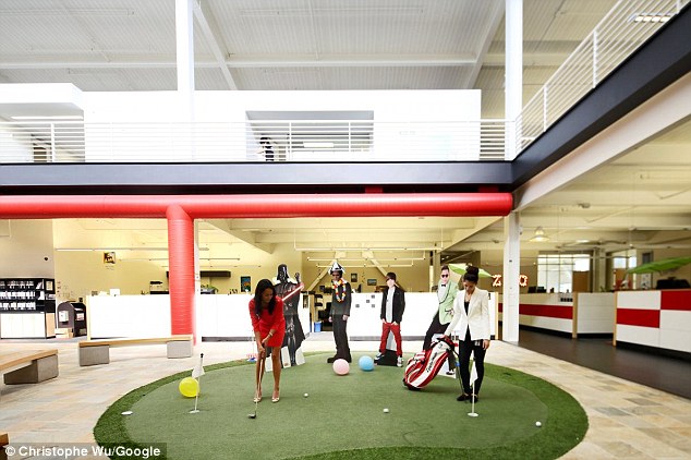 Green with envy: A putting green provides the perfect place for meetings