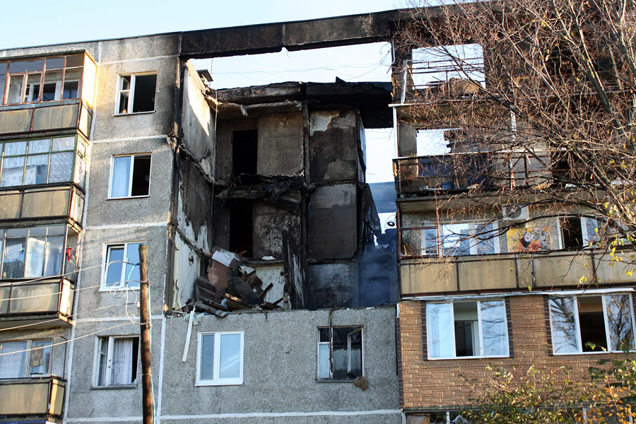 Последствия взрыва газа в Бронницах. © Михаил Миронов/ИТАР-ТАСС