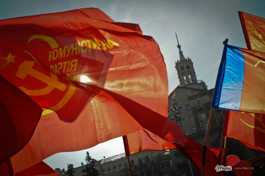 Коммунистический митинг в Киеве 07 ноября 2011. © Сергей Полежака/Ridus.ru