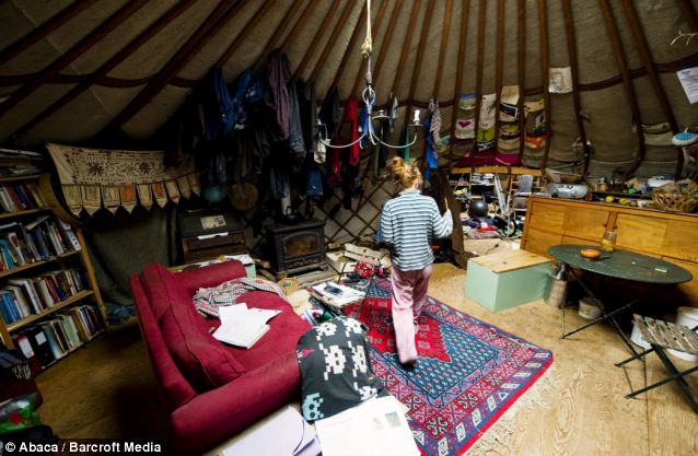 Comfortable: The yurt has a wooden floor and wooden doors and windows but is made of a wooden frame covered in material