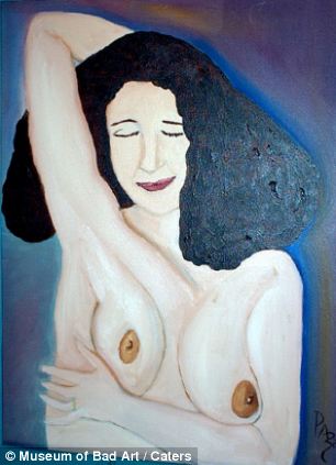 Provocative: A nude who 'can scratch her back and armpit simultaneously' (left) 