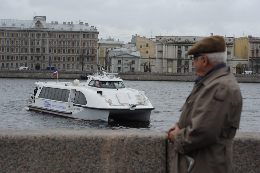 Речной трамвай нового поколения в Санкт-Петербурге. © Руслан Шамуков/ИТАР-ТАСС