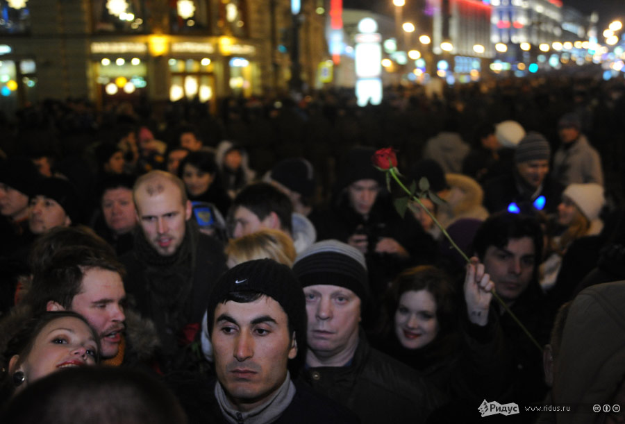 Центр Москвы в новогоднюю ночь. © Василий Максимов/Ridus.ru