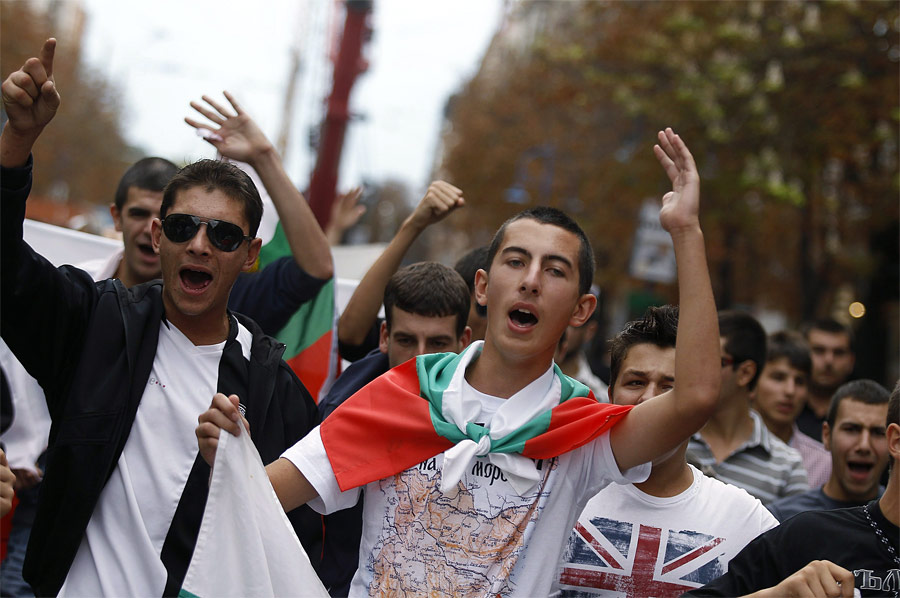 Националисты на улицах Софии. © Stoyan Nenov/Reuters