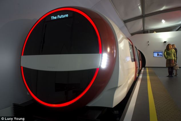 A full size mock up of a Siemens Inspiro metro train