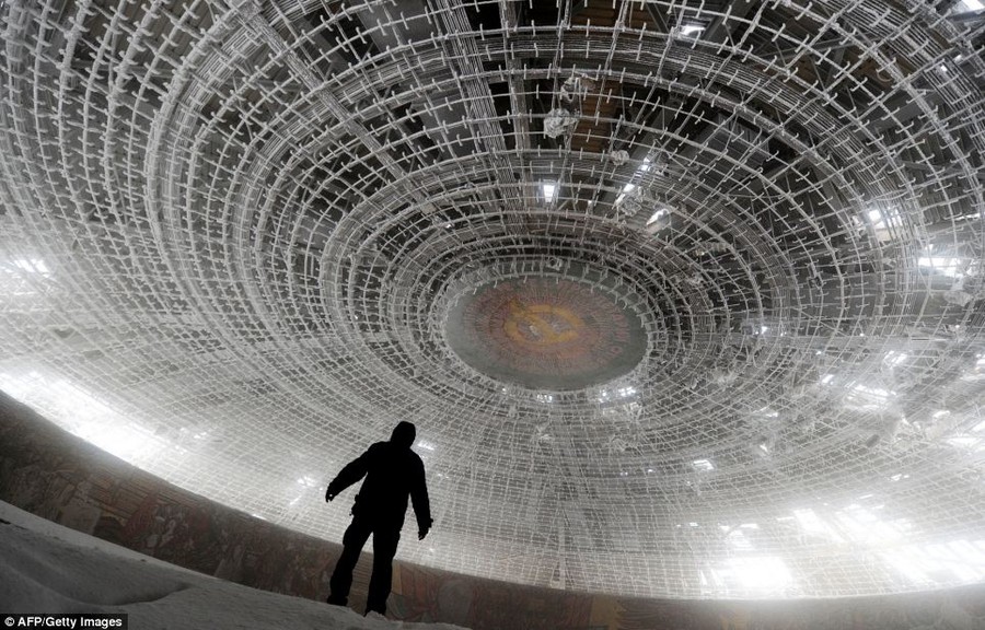 The House of the Bulgarian Communist Party was left after the regime collapsed two decades ago but the Bulgarian authorities have neither maintained nor dismantled them