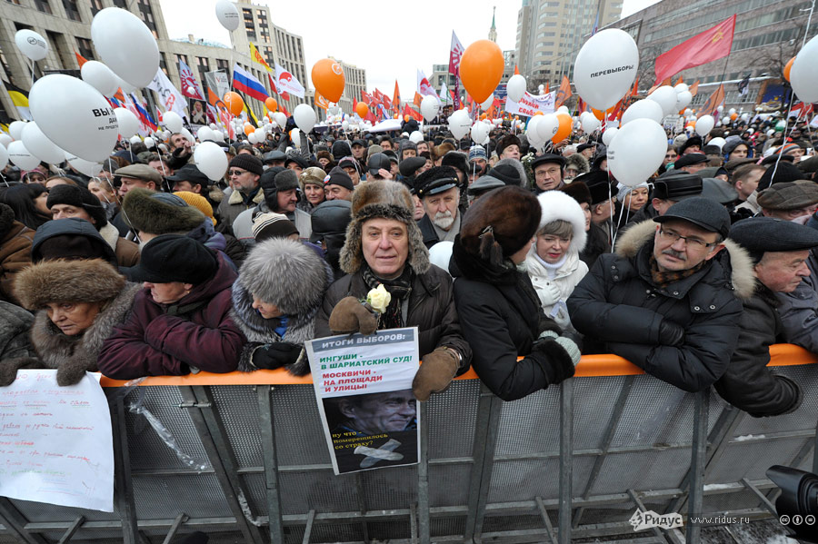 Митинг «За честные выборы» на проспекте Сахарова в Москве 24 декабря 2011 года. © Антон Тушин/Ridus.ru