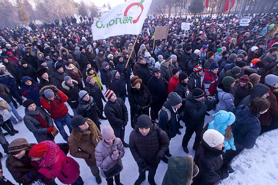 Акция протеста «За честные выборы» в Челябинске. © Михаил Мандрыгин