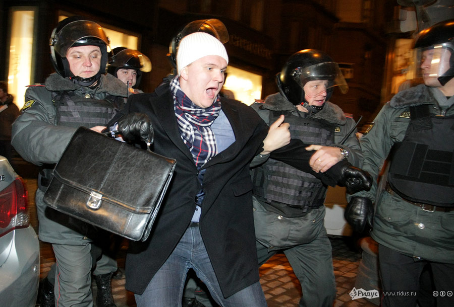 Акция протеста на Триумфальной площади в Москве 7 декабря 2011 года. © Антон Тушин/Ridus.ru