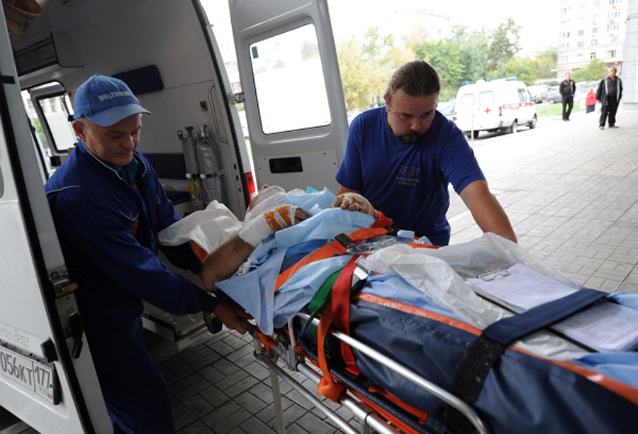 Александр Сизов был доставлен в НИИ скорой помощи имени Склифосовского 8 сентября. © Кирилл Каллиников/РИА Новости