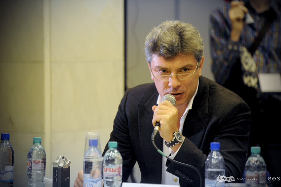 Борис Немцов на заседании Координационного совета оппозиции. © Антон Белицкий/Ridus.ru