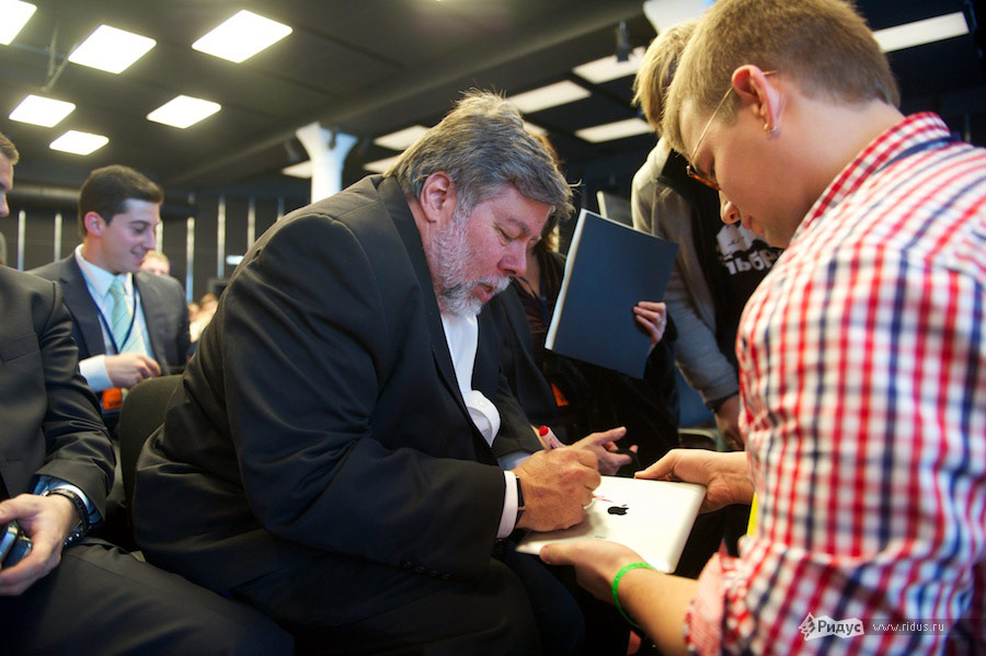 Стив Возняк на Всероссийском молодежном инновационном конвенте. © Антон Белицкий/Ridus.ru