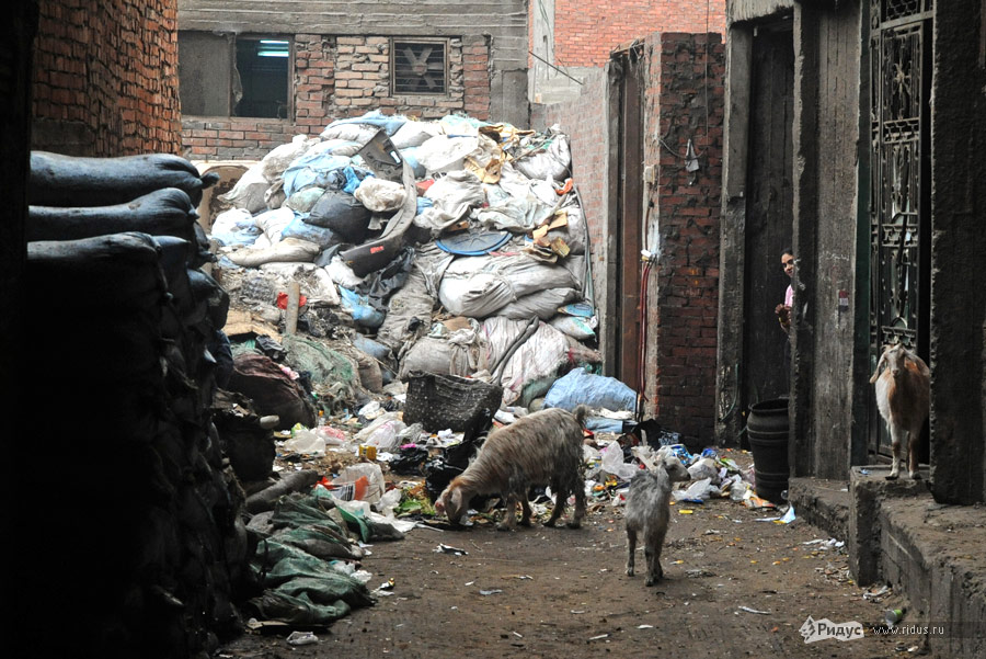 Египетский город Мадинат аз-Заббалин («город мусорщиков»). © Василий Максимов/Ridus.ru