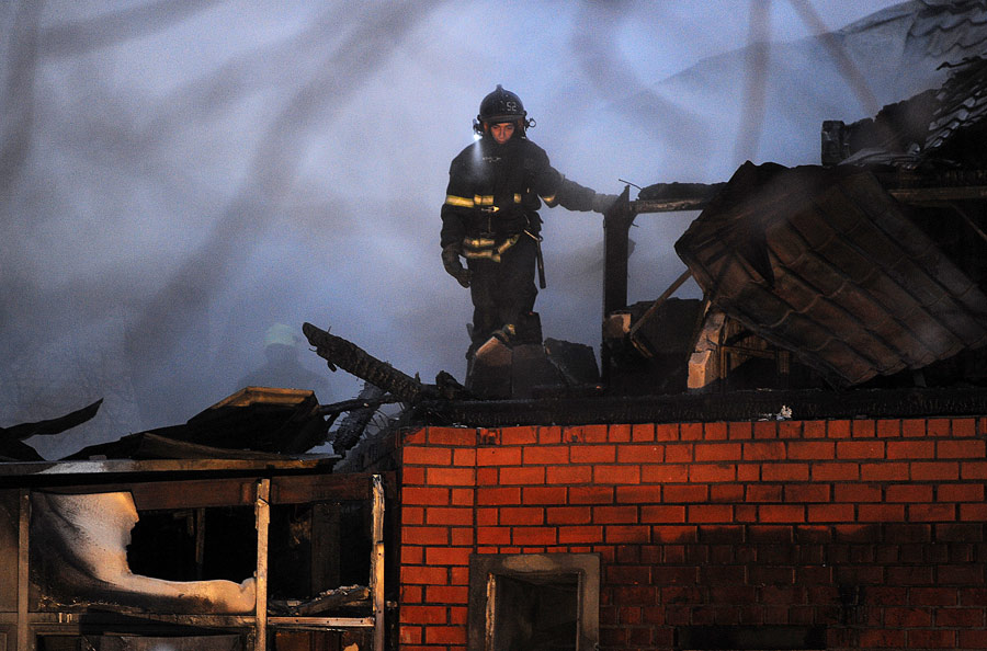 Последствия взрыва и пожара в московском ресторане. © Сергей Фадеичев/ИТАР-ТАСС 