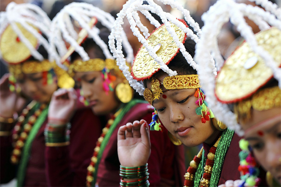 Гурунги отмечают Таму Лхосар в Катманду. © Navesh Chitrakar/Reuters