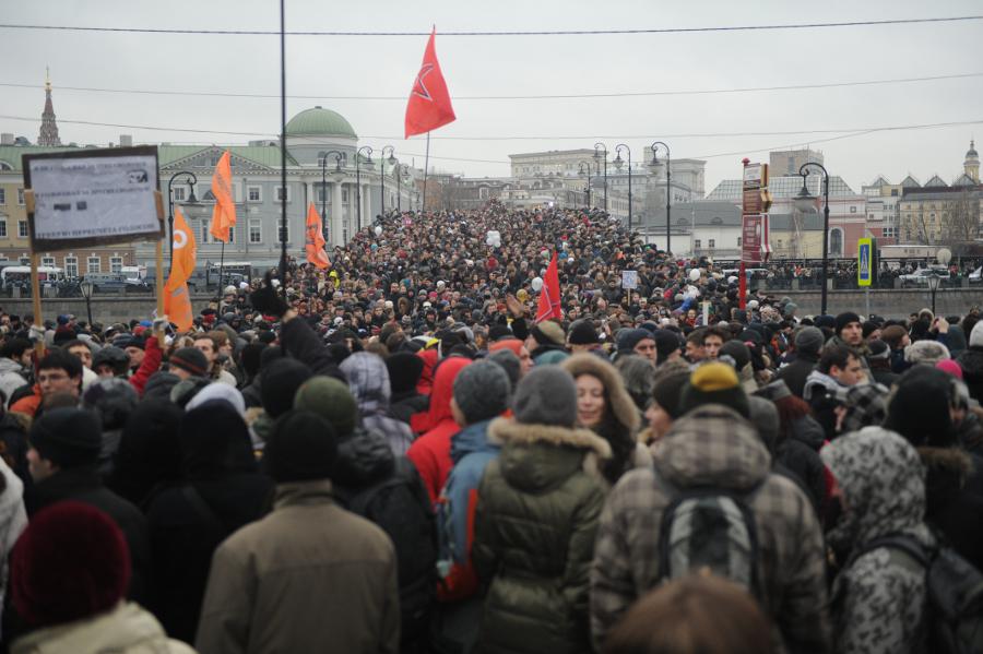 Количество митингующих на Болотной площади 10 декабря 2011 года. © Антон Белицкий/Ridus.ru