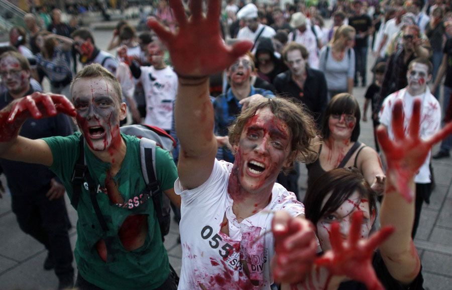 Зомби-флешмоб в Вене. © LISI NIESNER/Reuters