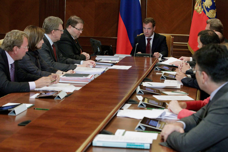 Дмитрий Медведев провел совещание по вопросам бюджетной политики. © ИТАР-ТАСС / Михаил Климентьев