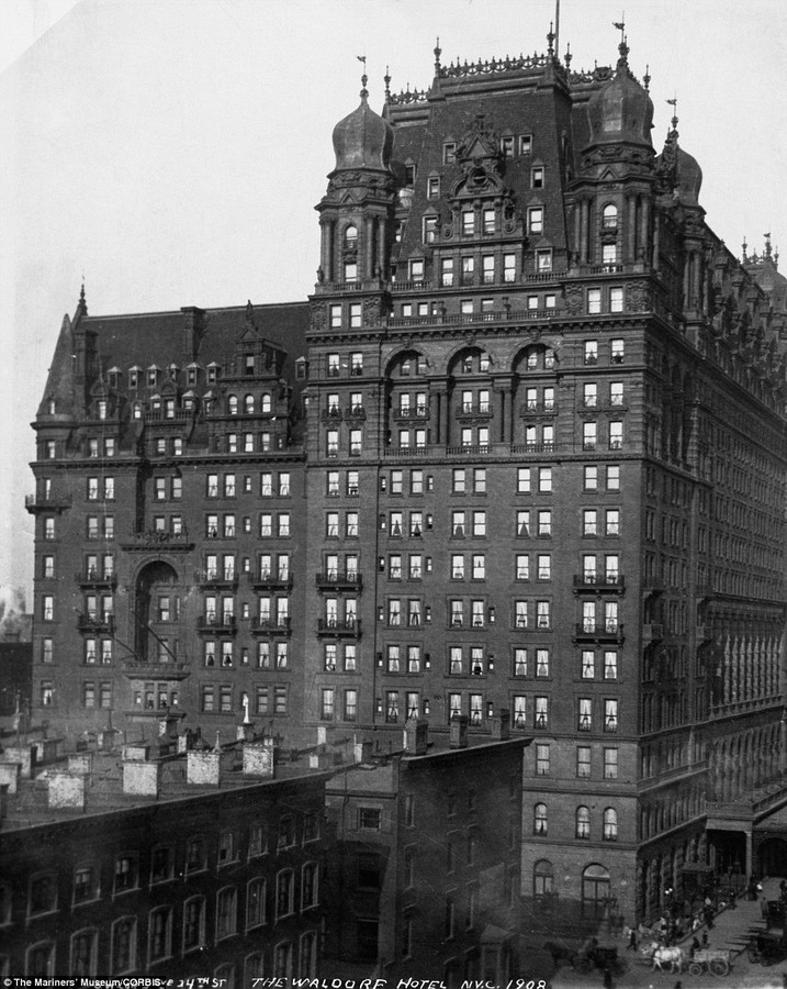 The Waldorf-Astoria Hotel at its old location Fifth Avenue and West 34th Street