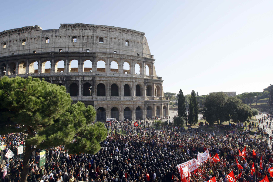 Демонстрация в Риме. © Stefano Rellandini/Reuters