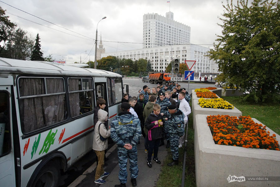 Задержание националистов у Белого дома. © Антон Тушин/Ridus.ru