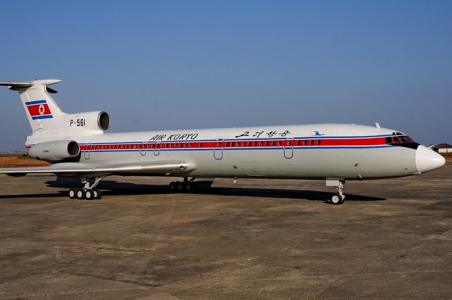 Ту-154 авиакомпании Air Koryo в аэропорту Хамхын