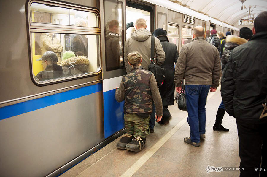 «Ветеран войны» на кольцевой ветке Московского метрополитена. © Антон Белицкий/Ridus.ru