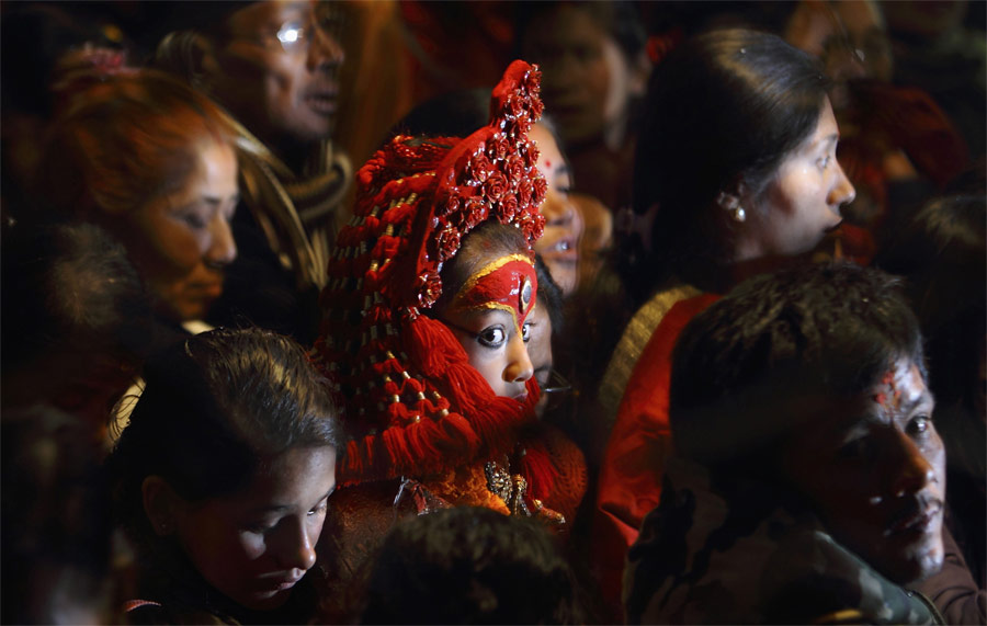 «Живая богиня» Кумари. © Navesh Chitrakar/Reuters
