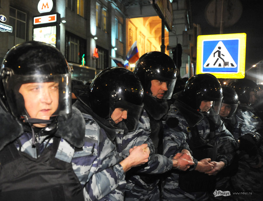 Акция оппозиции на Триумфальной площади в Москве. © Василий Максимов/Ridus.ru