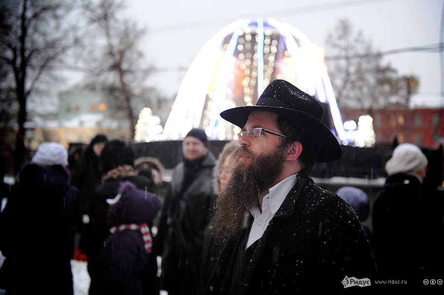Торжество по случаю празднования Хануки в Москве 26 декабря 2011 года. © Антон Белицкий/Ridus.ru