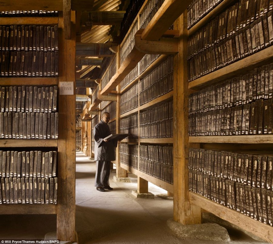 Epic tome: New book The Library features stunning pictures of libraries around the globe, including the The Tripitaka Koreana at the Haeinsa Temple in South Korea