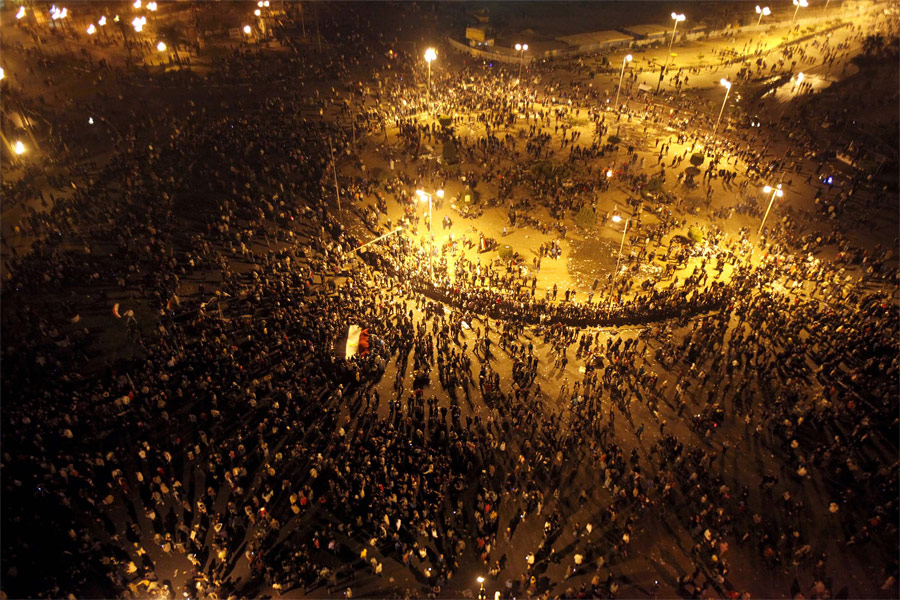 Демонстранты на площади Тахрир в Каире. © Mohamed Abd El-Ghany