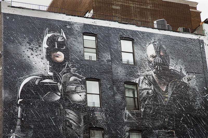 Batman vs Bane in Soho 3