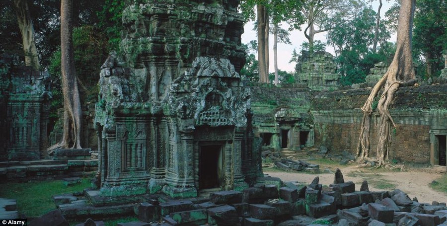The temples of Angkor Wat in Cambodia have become a major tourist destination thanks to the fascinating way the trees growing in the ruins have so unusually distorted them