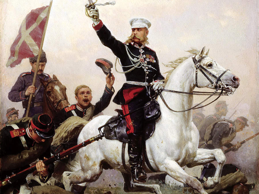 "Генерал Михаил Скобелев на коне", художник Н. Д. Дмитриев-Оренбургский, 1883
