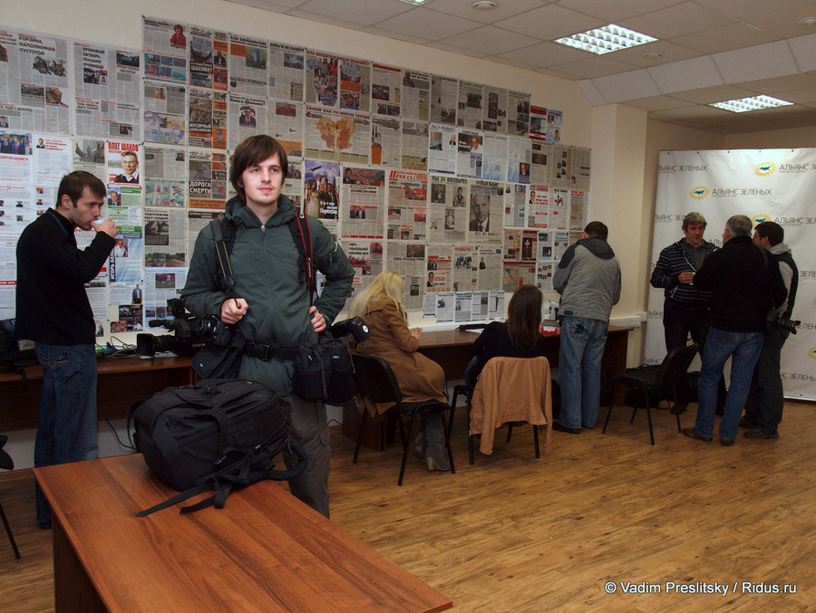 Штаб Олега Митволя. Выборы мэра Химок.  © Vadim Preslitsky