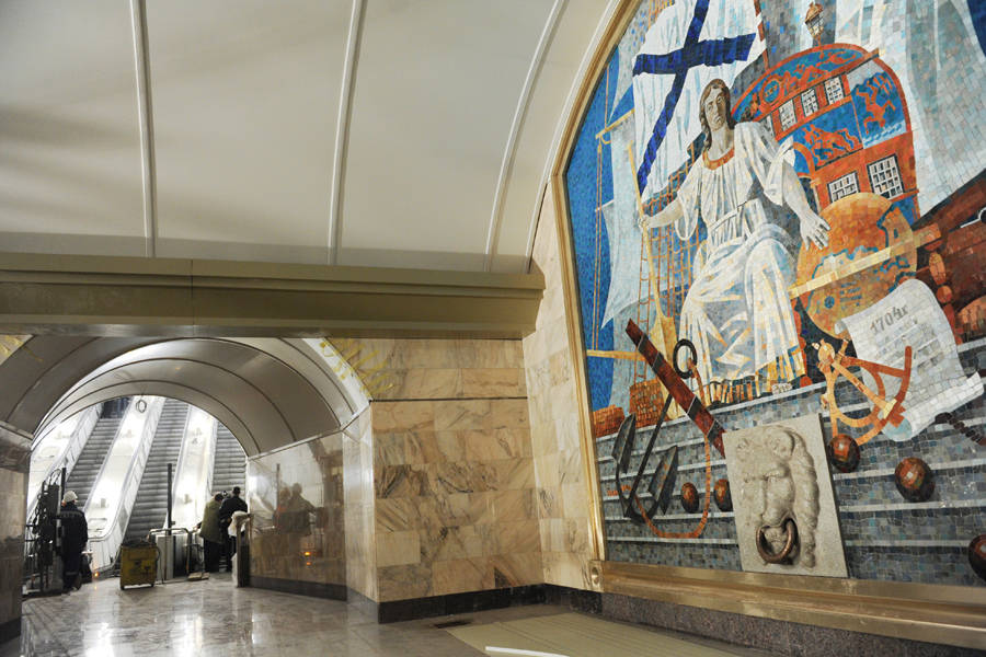 Станция Адмиралтейская незадолго до открытия. © Сергей Ермохин/РИА Новости