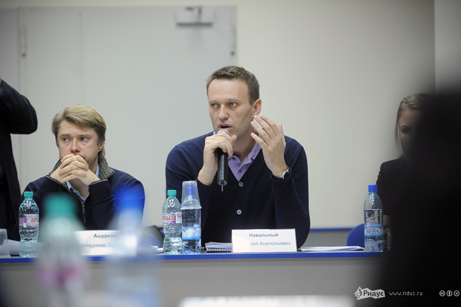 Алексей Навальный на заседании Координационного совета оппозиции. © Антон Белицкий/Ridus.ru