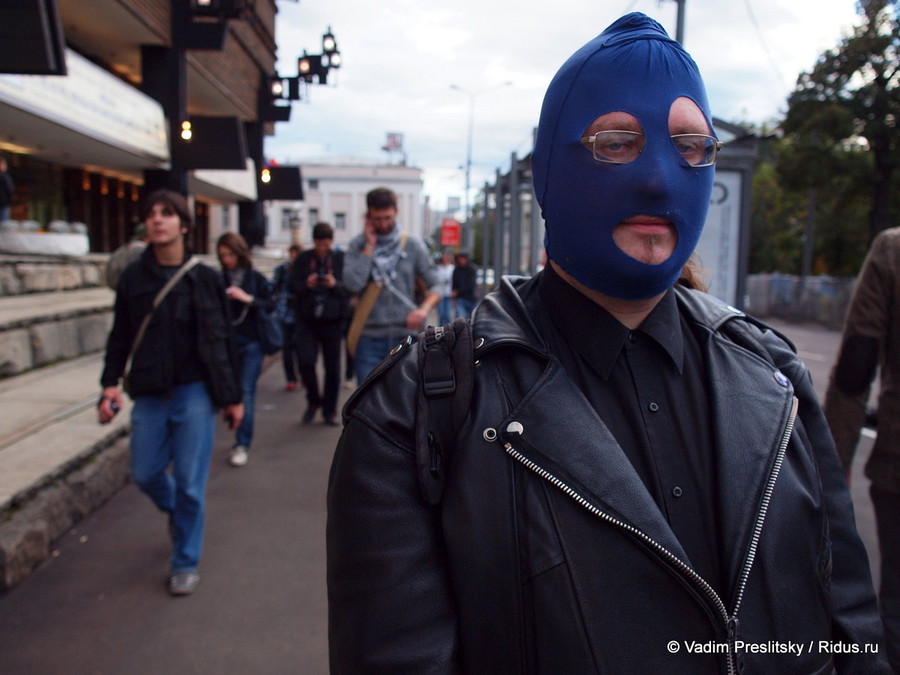  Участники акции в защиту политзаключённых.  Москва. © Vadim Preslitsky