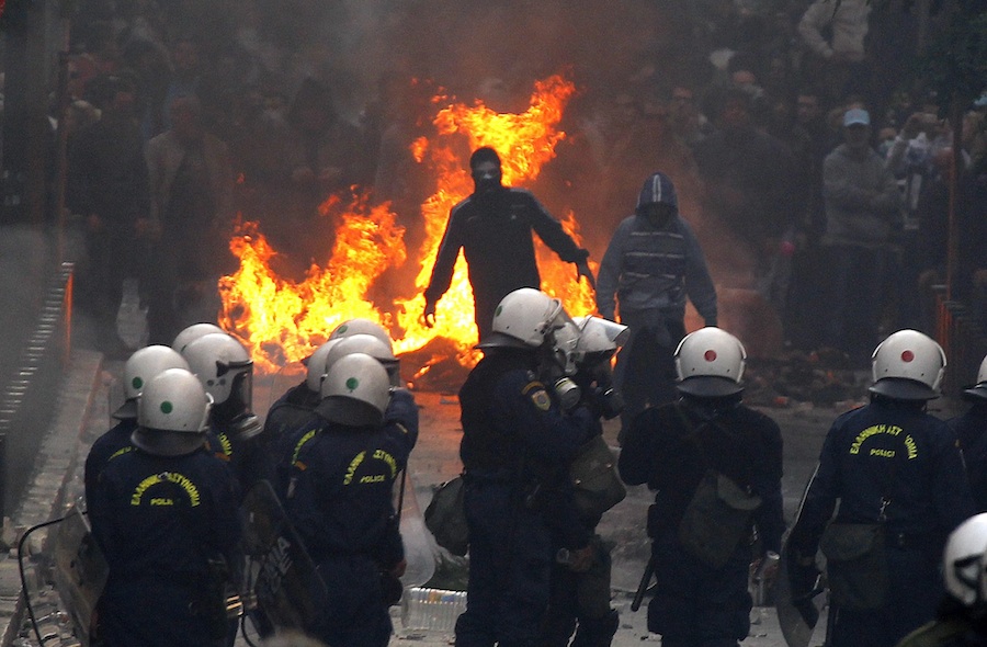 Массовые протесты в Афинах. © Yannis Behrakis/Reuters