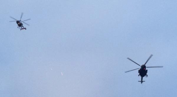 Вертолеты над Москвой.
