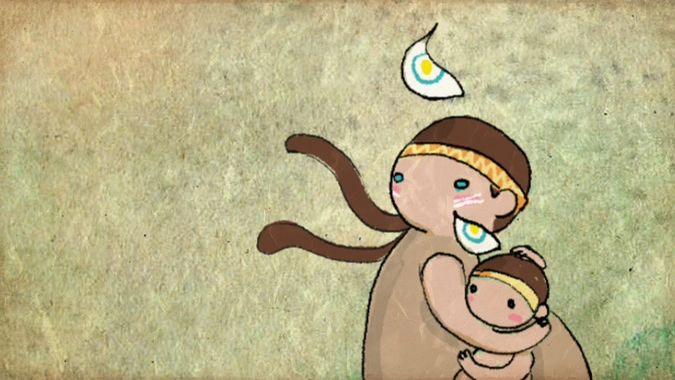 Кадр из мультфильма «Койот и ветер»