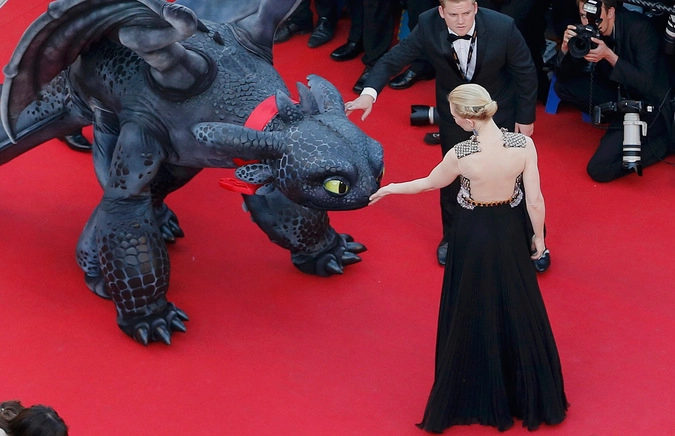 Актриса Кейт Бланшетт представляет мультфильм «Как приручить дракона 2».