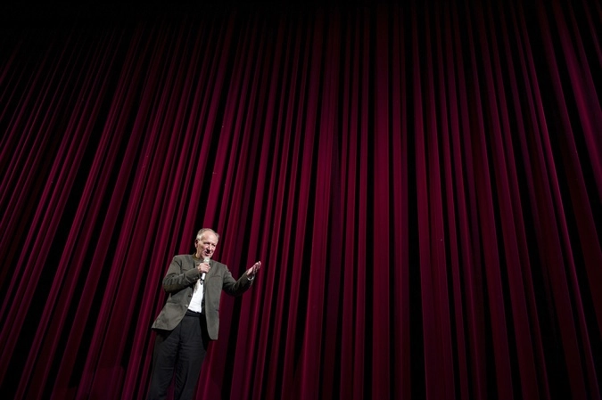Режиссёр Вернер Херцог после показа на 65-м Берлинском кинофестивале фильма «Королева пустыни»