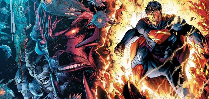 Иллюстрация из графического романа Скотта Снайдера и Джима Ли «Супермен Непобеждённый»