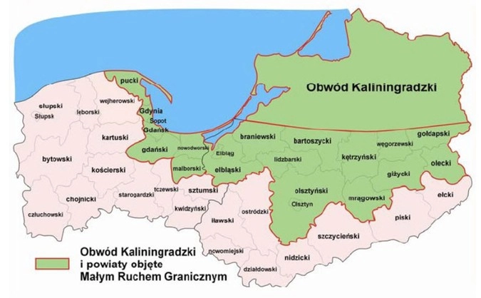 Приграничные районы Польши, охваченные МПП