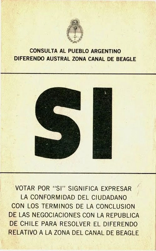 Аргентина сказала «да» на референдуме, 1984 год. wikimedia.org Аргентина сказала «да» на референдуме, 1984 год. wikimedia.org