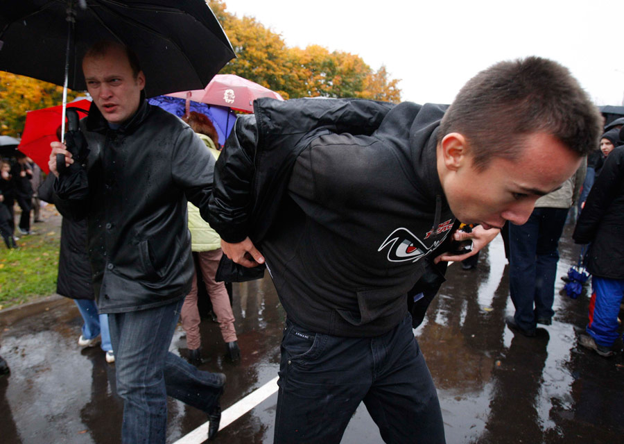 Разгон митинга оппозиции в Минске.© Vladimir Nikolsky/Reuters