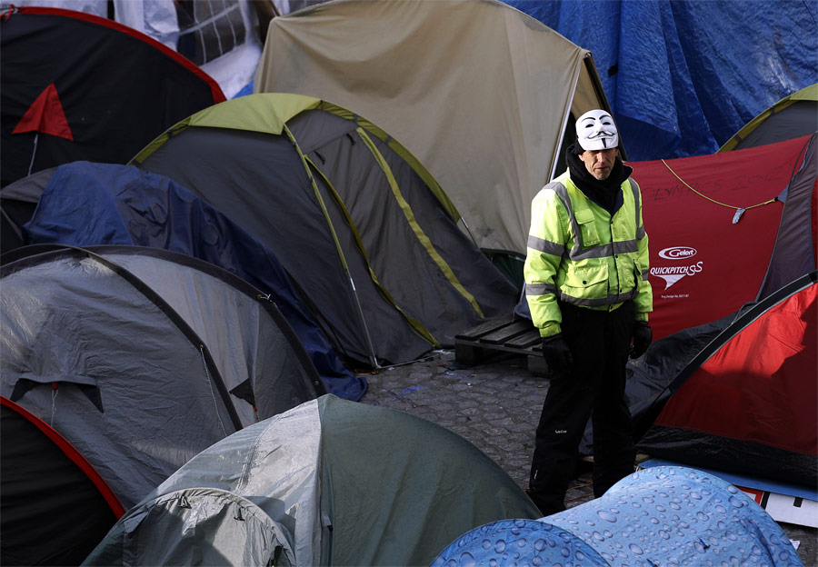 Палаточный городок протестующих в Лондоне. © Suzanne Plunkett/Reuters